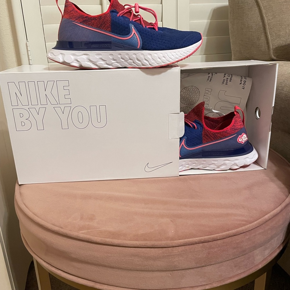 Size 9.5 Custom Nike React Infinity Run Flyknit P… - image 1